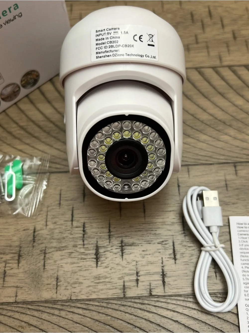 WiFi Smart Camera - White - Wireless Remote Viewing